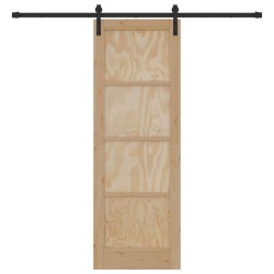 Porte coulissante Naturel 73,5 x 211 cm Bois de pin massif 638883638883