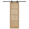 Porte coulissante Naturel et noir 73,5 x 211 cm 638884638884