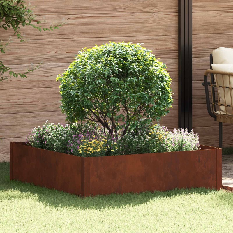 Bordure de Pelouse 100 x 100 x 35 cm Acier Rouillé 638886638886