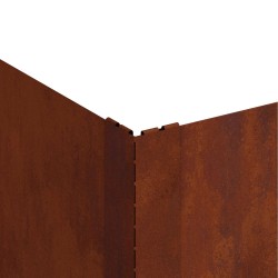 Bordure de Pelouse 100 x 100 x 35 cm Acier Rouillé 638886638886