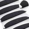 Tapis d'escalier auto-adhésifs 15 pcs Noir 80 x 24,5 x 3,5 cm 638891638891