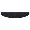 Tapis d'escalier auto-adhésifs 15 pcs Noir 80 x 24,5 x 3,5 cm 638891638891