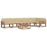 Ensemble de canapés d'extérieur 7 pcs Naturel et Beige 638907638907