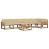 Ensemble de canapés d'extérieur 7 pcs Naturel et Beige 638907638907
