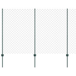 Clôture grillagée avec poteau 10 x 1,6 m Acier recouvert de PVC 638908638908