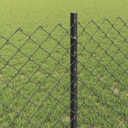 Clôture grillagée avec poteau 25 x 0,8 m Acier recouvert de PVC 638909638909