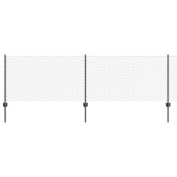 Clôture grillagée avec poteau 25 x 0,8 m Acier recouvert de PVC 638909638909