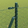 Clôture hexagonale avec base en béton 10 x 1,6 m Vert Maille 638911638911