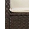 Ensemble à manger de jardin 5 pcs et coussins marron poly rotin 638917638917