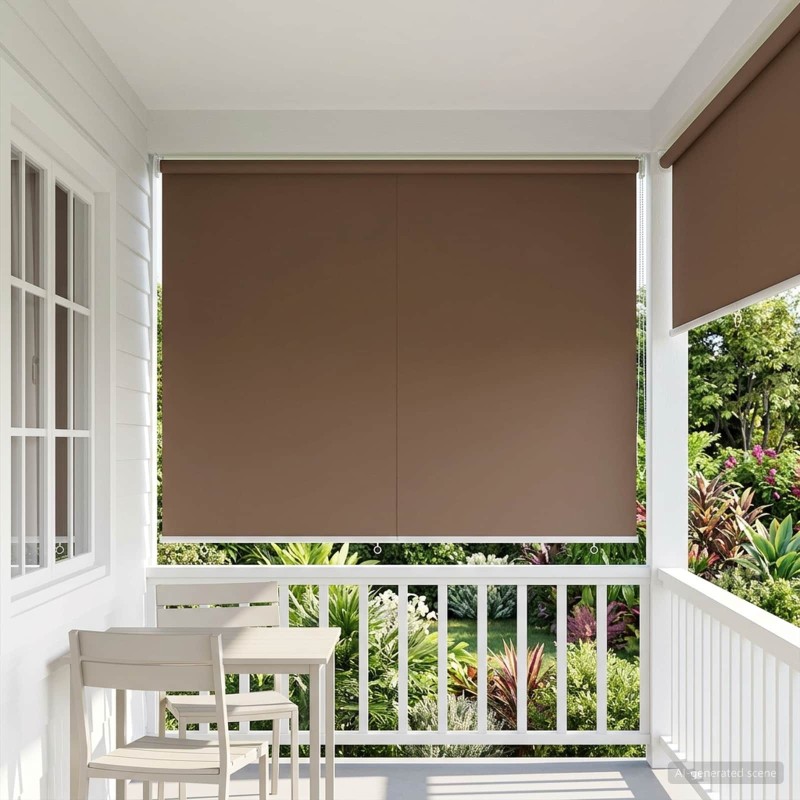 Store roulant extérieur protection UV Taupe Polyester 638919638919