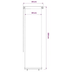 Store roulant d'extérieur couleur crème 65 (l) x 230 (H) cm HDPE 638920638920