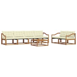 Ensemble de canapés d'extérieur 7 pcs Naturel et Crème 638931638931