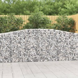 Paniers à gabions arqués 4 pcs 400x30x100/120 cm Fer galvanisé 638932638932