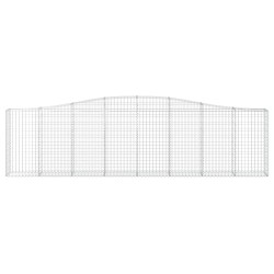 Paniers à gabions arqués 4 pcs 400x30x100/120 cm Fer galvanisé 638932638932