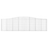 Paniers à gabions arqués 4 pcs 400x30x100/120 cm Fer galvanisé 638932638932