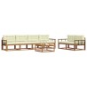 Ensemble de canapés d'extérieur 7 pcs Naturel et Crème 638933638933