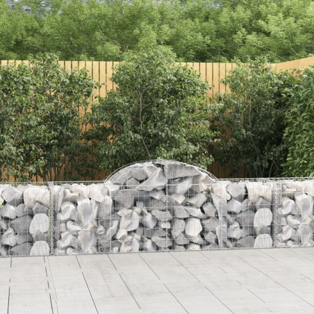 Paniers à gabions arqués 9 pcs 200x50x60/80 cm Fer galvanisé 638939638939
