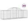 Paniers à gabions arqués 9 pcs 200x50x60/80 cm Fer galvanisé 638939638939