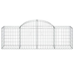 Paniers à gabions arqués 9 pcs 200x50x60/80 cm Fer galvanisé 638939638939