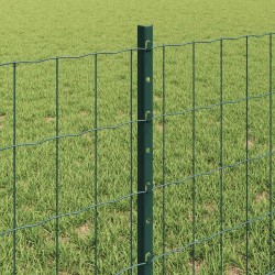 Clôture Euro avec poteau 25 x 0,6 m Acier recouvert de PVC Vert 638943638943