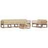 Ensemble de canapés d'extérieur 7 pcs Naturel et Beige 638944638944