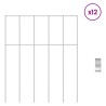 Panneau de clôture de jardin 12 pcs Acier galvanisé Argenté 638948638948