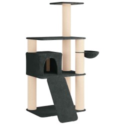 Arbre à chat avec poteaux à griffer en sisal Gris foncé 173 cm 638950638950