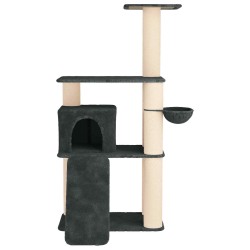 Arbre à chat avec poteaux à griffer en sisal Gris foncé 173 cm 638950638950