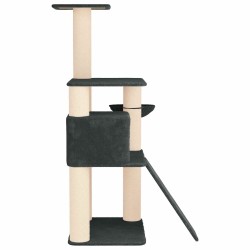 Arbre à chat avec poteaux à griffer en sisal Gris foncé 173 cm 638950638950