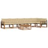 Ensemble de canapés d'extérieur 7 pcs Naturel et Beige 638951638951