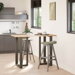 Pieds de table de bar en forme de T, 2 pièces, noir, 60 x 35 x (100-101) cm, acier 638952638952