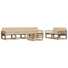 Ensemble de canapés d'extérieur 7 pcs Naturel et Beige 638955638955