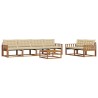 Ensemble de canapés d'extérieur 7 pcs Naturel et Beige 638956638956
