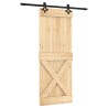 Porte coulissante Naturel et noir 80 x 210 cm 638960638960