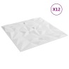 Panneaux muraux 12 pcs Blanc 50 x 50 cm Mousse XPS 638963638963
