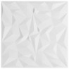 Panneaux muraux 12 pcs Blanc 50 x 50 cm Mousse XPS 638963638963