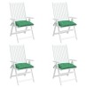 Coussins de chaise lot de 4 vert 50x50x7 cm tissu oxford 638967638967