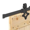 Porte coulissante NARVIK Naturel et noir 80 x 210 cm (213,5 cm) 638968638968