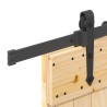 Porte coulissante NARVIK Naturel et noir 80 x 210 cm (213,5 cm) 638969638969