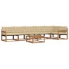 Ensemble de canapés d'extérieur 7 pcs Naturel et Beige 638976638976