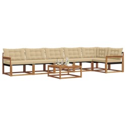 Ensemble de canapés d'extérieur 7 pcs Naturel et Beige 638976638976