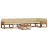 Ensemble de canapés d'extérieur 7 pcs Naturel et Beige 638977638977