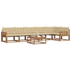 Ensemble de canapés d'extérieur 7 pcs Naturel et Beige 638977638977