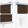 Store enrouleur extérieur à 90% de blocage UV Marron HDPE 638979638979