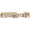 Ensemble de canapés d'extérieur 7 pcs Naturel et Beige 638980638980