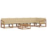 Ensemble de canapés d'extérieur 7 pcs Naturel et Beige 638981638981