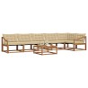 Ensemble de canapés d'extérieur 7 pcs Naturel et Beige 638981638981