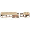 Ensemble de canapés d'extérieur 7 pcs Naturel et Beige 638982638982