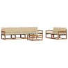 Ensemble de canapés d'extérieur 7 pcs Naturel et Beige 638982638982