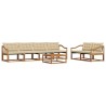 Ensemble de canapés d'extérieur 7 pcs Naturel et Beige 638983638983